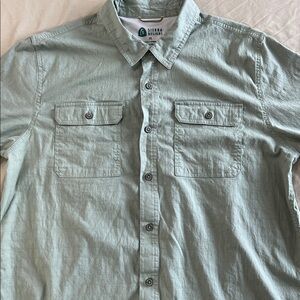 Sierra Designs Sage green breathable cotton spandex men’s utility shirt